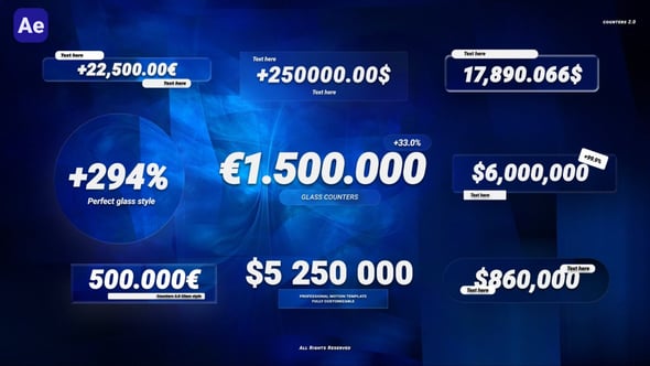 Videohive Counters 2.0 Glass Style