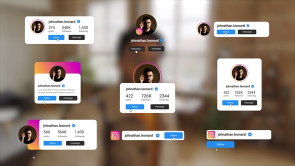 Videohive Instagram Follow Element