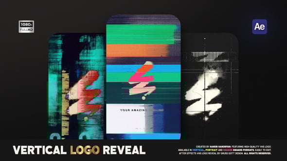 Videohive Vertical Grunge Logo Reveal