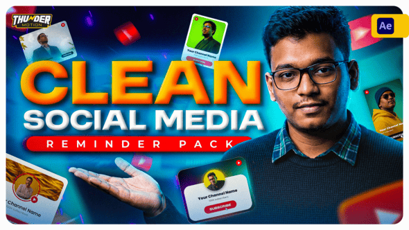 Videohive Clean Social Media Reminder Pack
