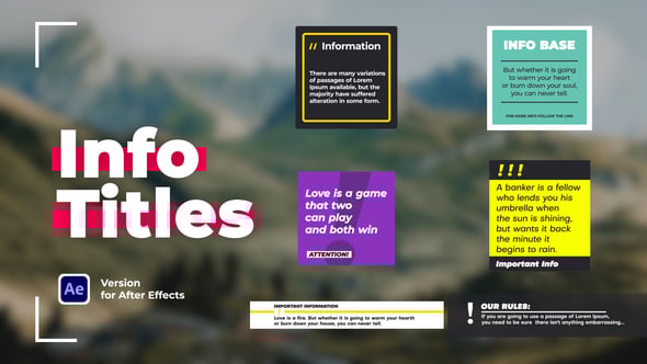 Videohive Info Titles