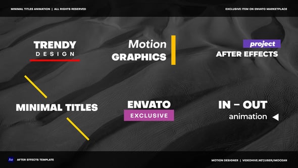 Videohive Minimal Titles Animation X