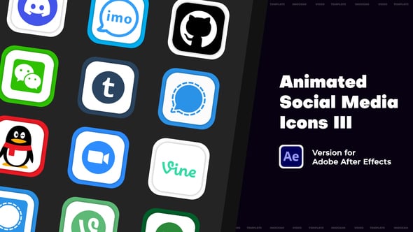 Videohive Animated Social Media Icons III