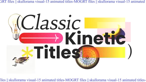 Videohive Classic Kinetic Titles