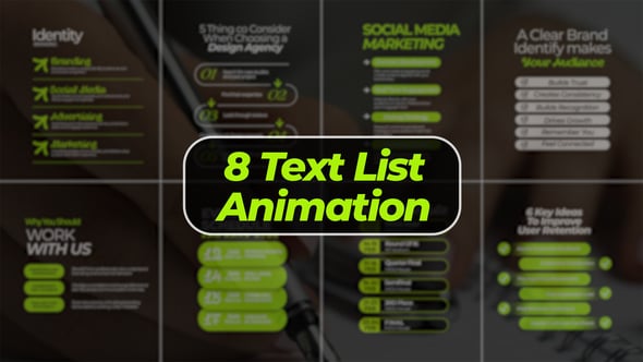Videohive Text List Animation