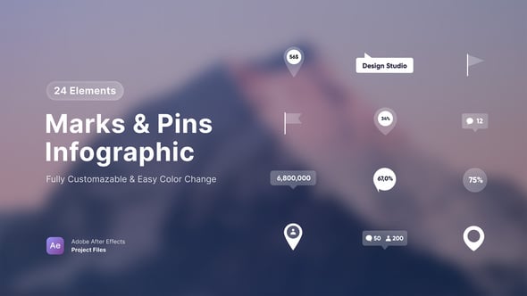 Videohive Marks & Pins Infographics