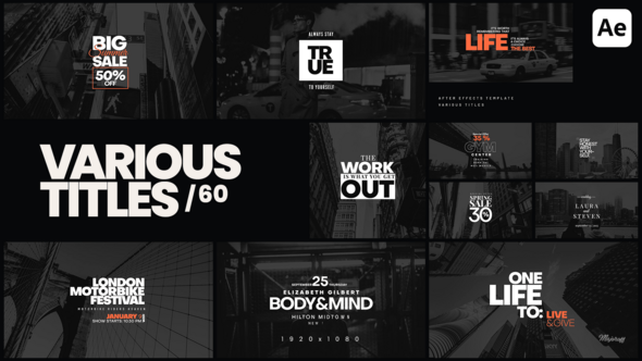 Videohive Various Titles 60
