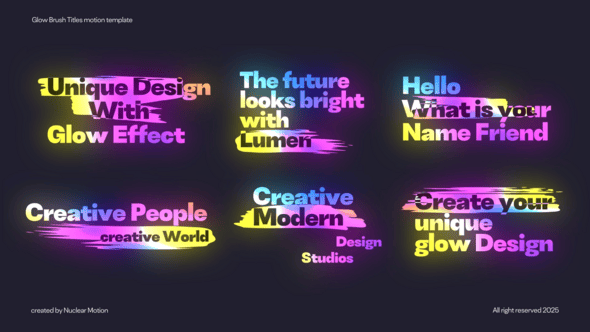 Videohive Gradient Brush Titles