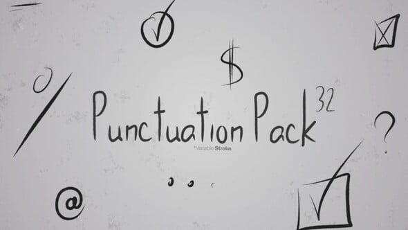Videohive Punctuation Pack Scribble Elements | 32 Doodle Animations