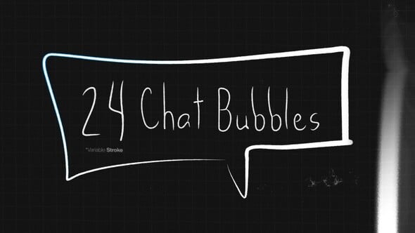 Videohive Rectangle Speech Bubbles Pack Scribble Elements | 24 Doodle Animations