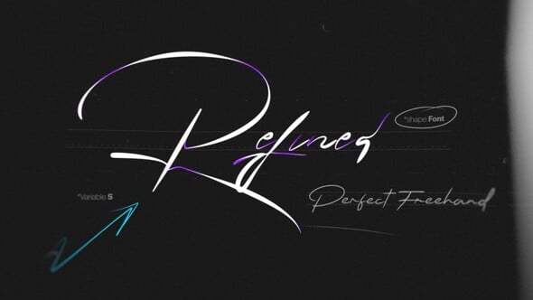 Videohive Refined Text Write On Tool | 7 Custom Shape Fonts with Perfect Freehand Scribble Animation