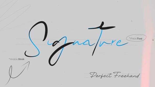 Videohive Signature Text Write On Tool | 7 Custom Shape Fonts with Perfect Freehand Scribble Animation