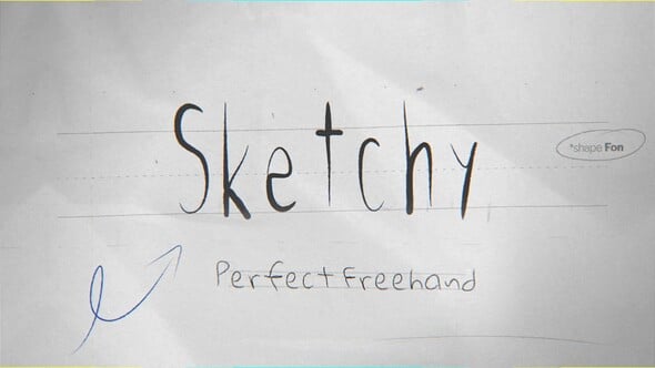 Videohive Sketch Text Write On Tool | 7 Custom Shape Fonts with Perfect Freehand Scribble Animation