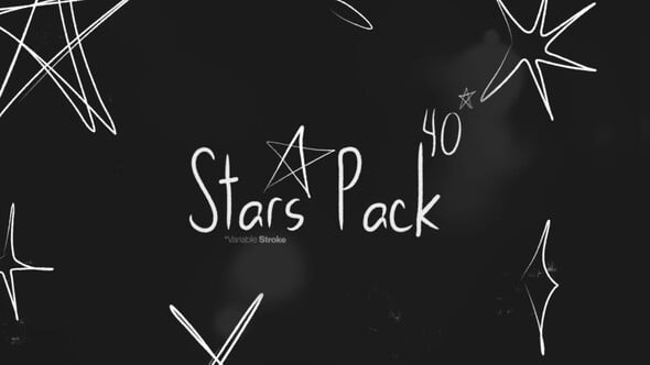 Videohive Stars Pack Scribble Elements | 40 Doodle Animations