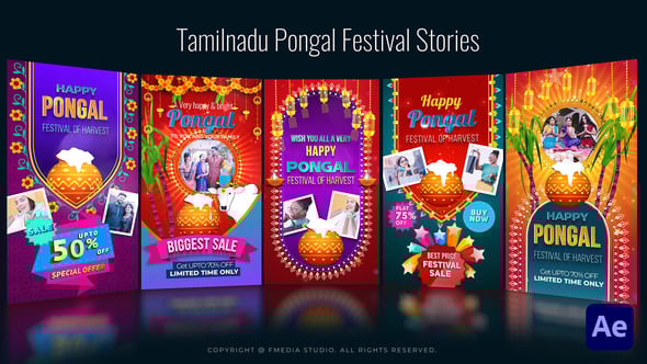 Videohive Tamilnadu Pongal Festival Stories