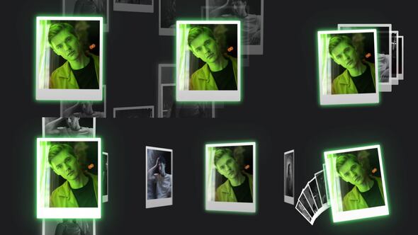 Videohive Neon Photo Carouse
