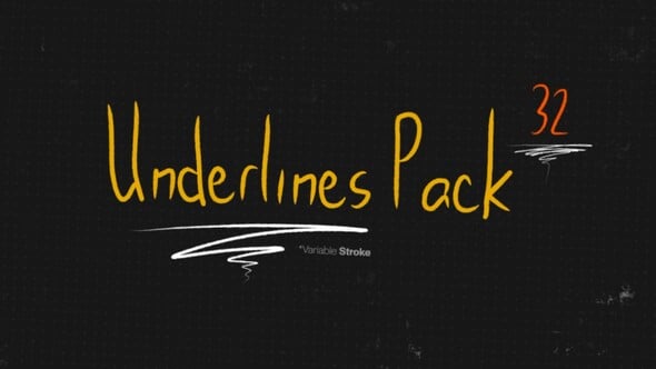 Videohive Underlines Pack Scribble Elements | 32 Doodle Animations