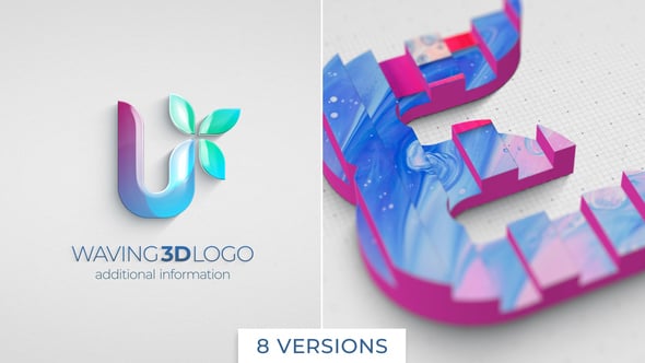 Videohive Waving 3D Logo Reveal 26049113