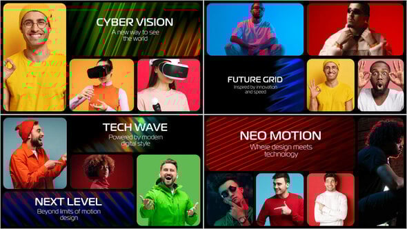 Videohive Digital Futuristic Multiscreen Opener