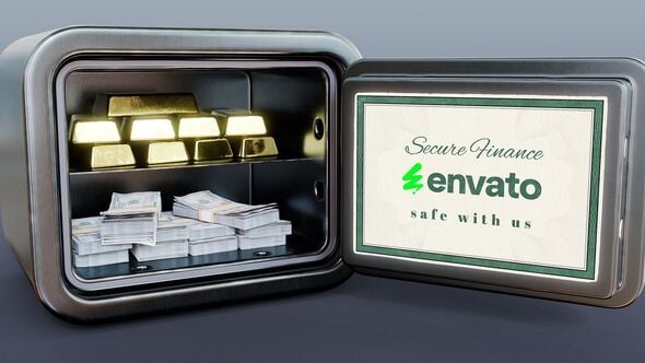 Videohive Safebox Gold And Money Logo