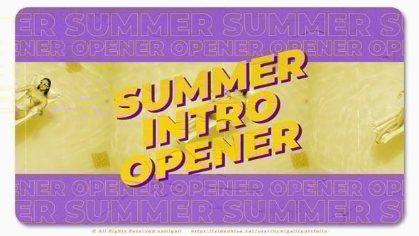 Videohive Summer Intro Opener