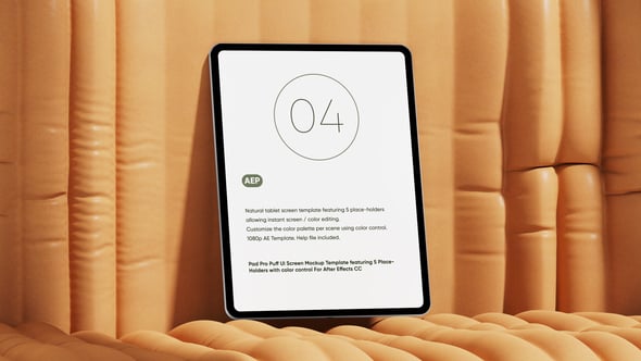 Videohive Pad Pro M5 Puff UI Screen Template