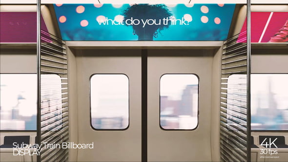 Videohive Subway Train Billboard Mockup 58144842