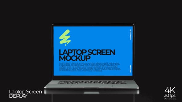Videohive Dark Reveal Laptop Mockup Screen