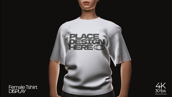 Videohive Female Tshirt Mockup