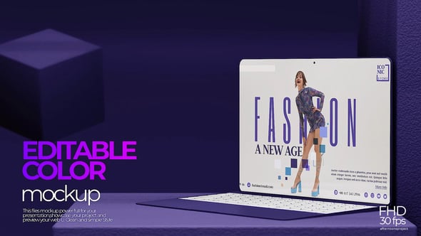 Videohive Simple Laptop Mockup