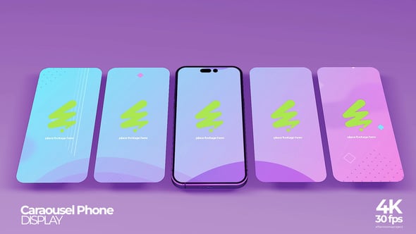 Videohive Caraousel Phone Screen Mockup 58124427