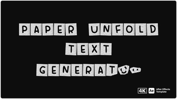 Videohive Paper Cut Text Generator