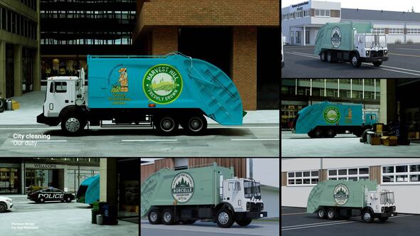 Videohive Landscaping & Garbage Truck