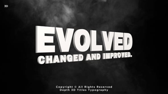 Videohive Depth 3D Titles