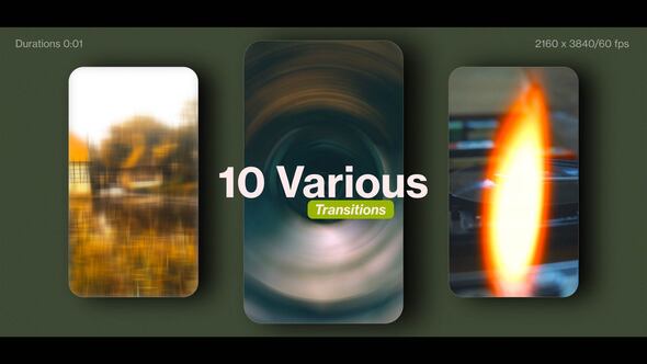 Videohive Trendy 10 Various Transitions for Reels & Shorts