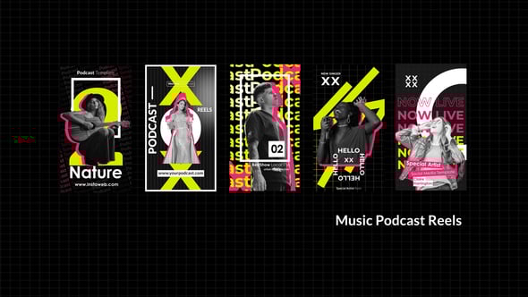 Videohive Music Podcast Reels Pack | Instagram and YouTube Shorts Animation