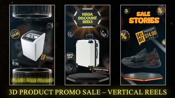 Videohive 3D Product Promo Sale – Vertical Reels