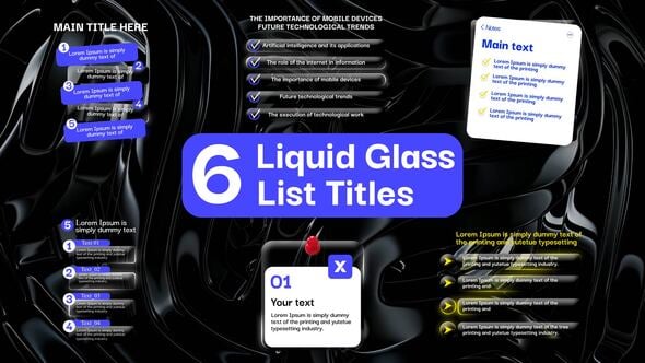 Videohive Liquid Glass List Titles 61688464
