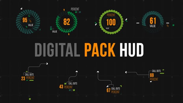 Videohive Digital pack HUD