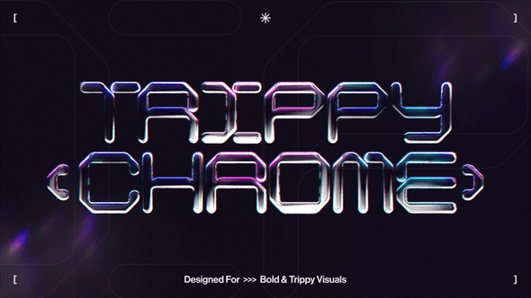 Videohive Trippy Chrome Typography