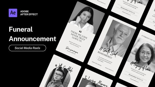 Videohive Reels – Funeral Announcement