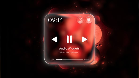 Videohive Liquid Glass Music Widgets