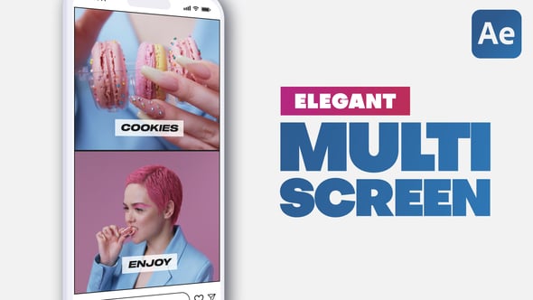 Videohive Vertical Elegant Multi Screen | Split Screen