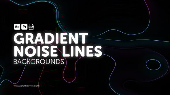 Videohive Gradient Noise Lines Backgrounds | Abstract Grain Line Motion Graphics Backdrops