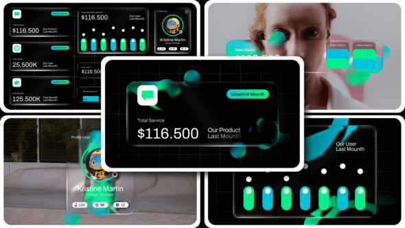 Videohive Liquid Glass Widgets After Effect