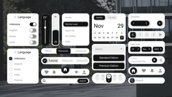 Videohive UI Component Widget