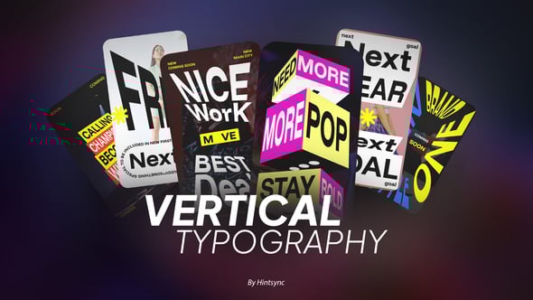 Videohive Vertical Text Motion