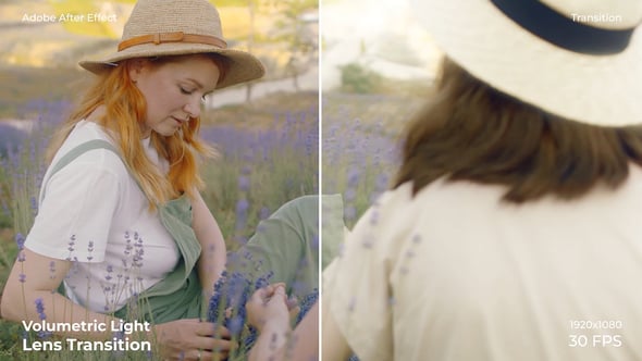 Videohive Volumetric Light Lens Transition