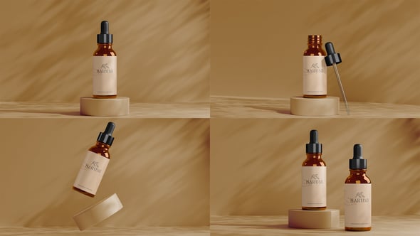 Videohive Dropper Bootle Mockup | 4k 60fps After Effects Template