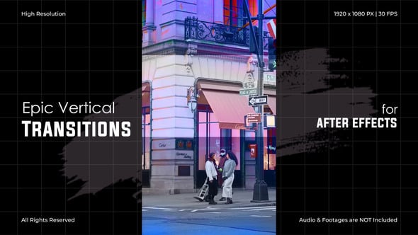 Videohive Epic Vertical Transitions Pack for After Effects